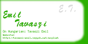 emil tavaszi business card